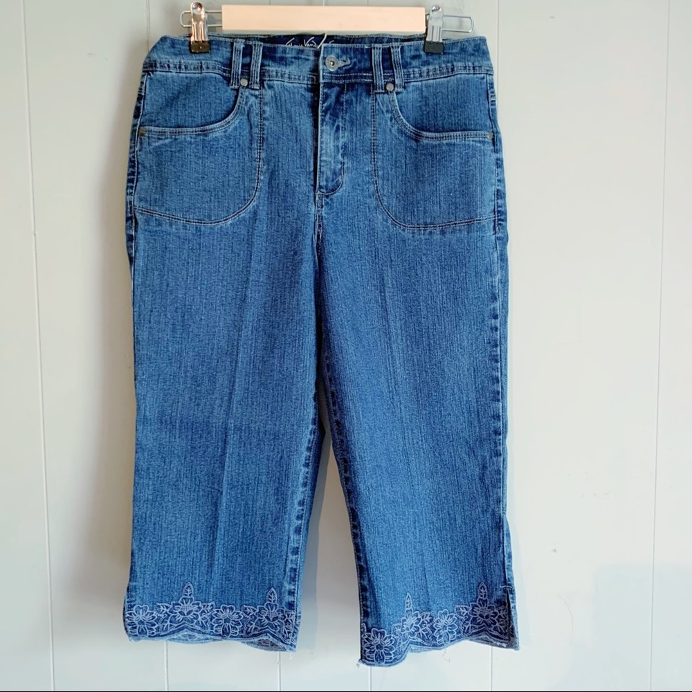 GLORIA VANDERBILT Embroidered Marnie Skimmer Jeans Size 10P